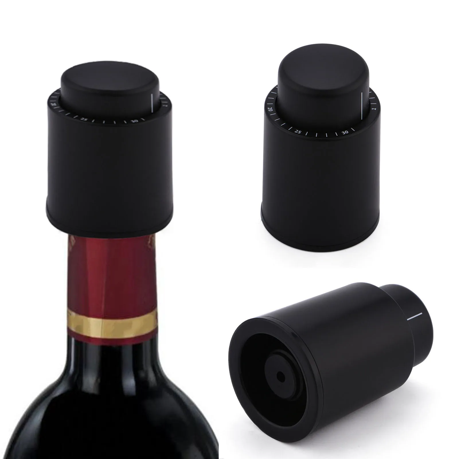 

Пробки для винных бутылок с таймером, многоразовый вакуумный насос для сохранения вина, прочный вакуумный насос, пробки