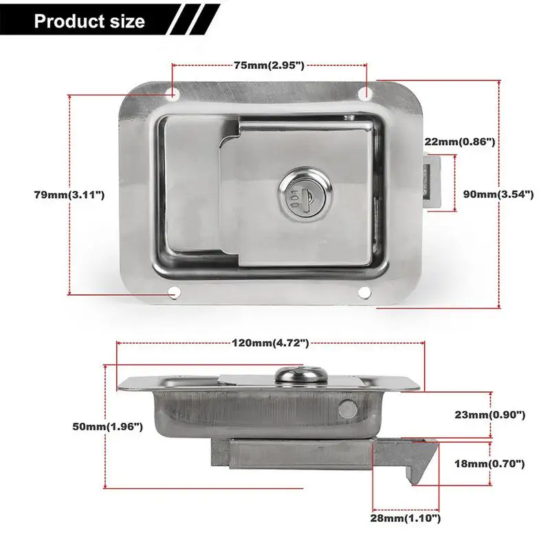 Замок для ящика инструментов грузовика сменная ручка мебельные защелки с