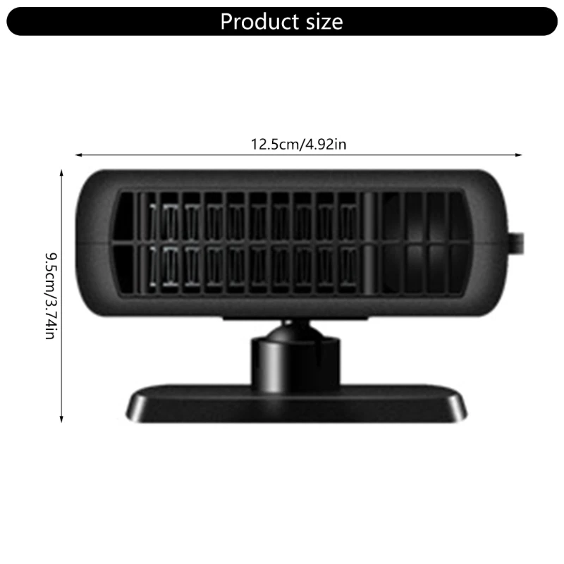 652F Автомобильный обогреватель антизапотеватель электрический вентилятор