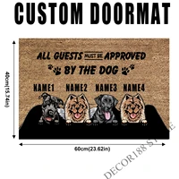 all guests approved by the dog custom name doormat rug personalized cartoon pets floor mats carpet custom gifts decor accessory