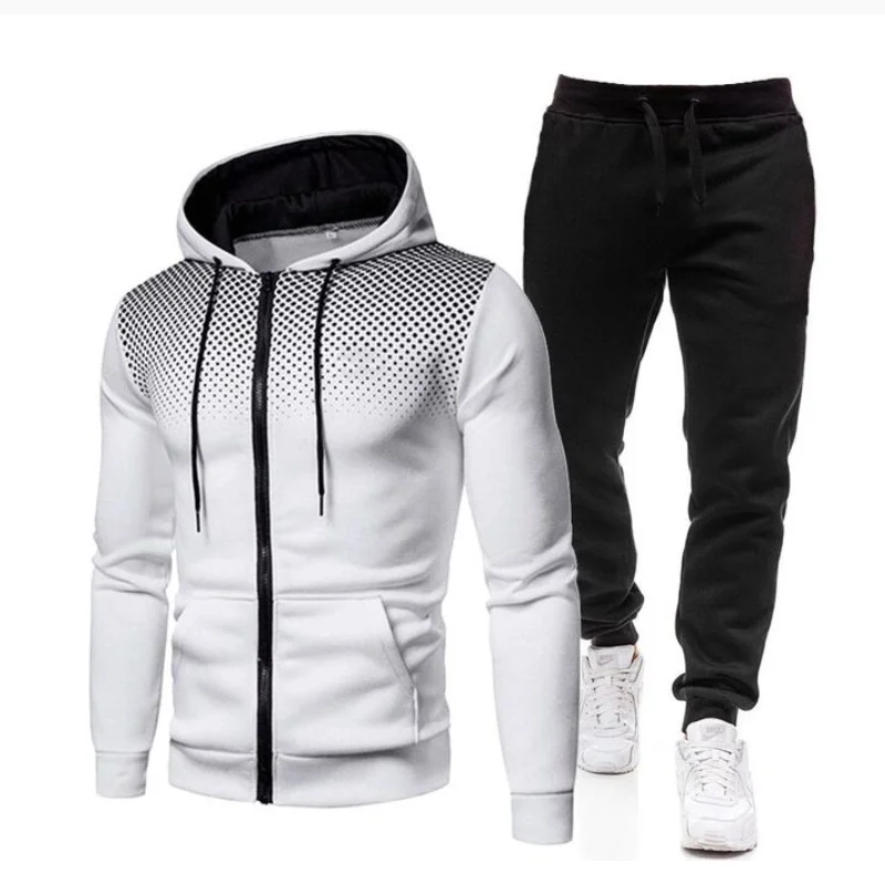

New autumn and winter men's hoodie + pants sports suit casual sweater trend sportswear S--3XL