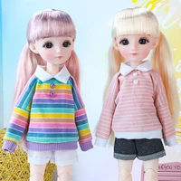 new 16 bjd doll 23 movable joints 30cm dolls cute 4d big eyes two styles babydoll cartoon dress up fashion toys gift for girl