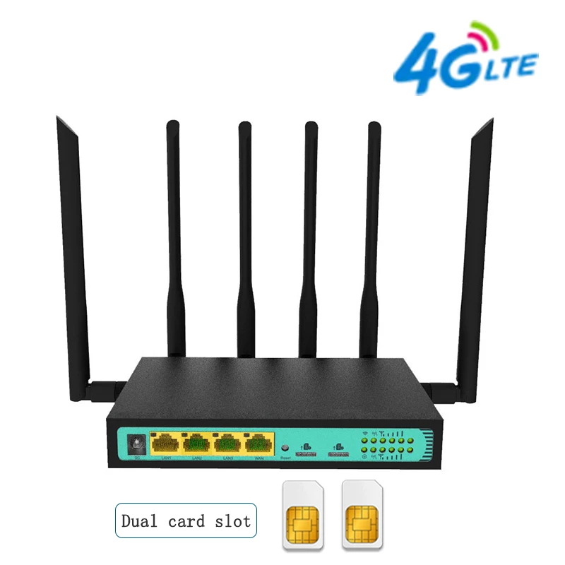 Qlinkda 3g 4g lte Wifi Router Wireless Modem Wi-fi 300Mbps Access Point Cpe With Dual Sim Card Slot for Home Office Outdoor