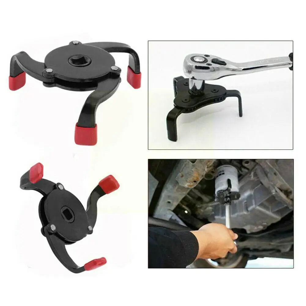 

Односторонний ключ для фильтра с тремя губками для замены масляной сетки, ключ для фильтра, инструмент для фильтра, элемент масляного ключа ...