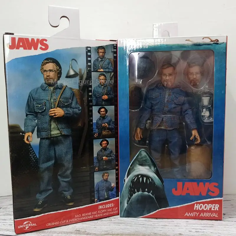 

Original NECA Jaws Matt Hooper Figure Clothed Toony Terrors Jaws and Quint Action Figures Shark Model Toy Birthday Gift For Kids