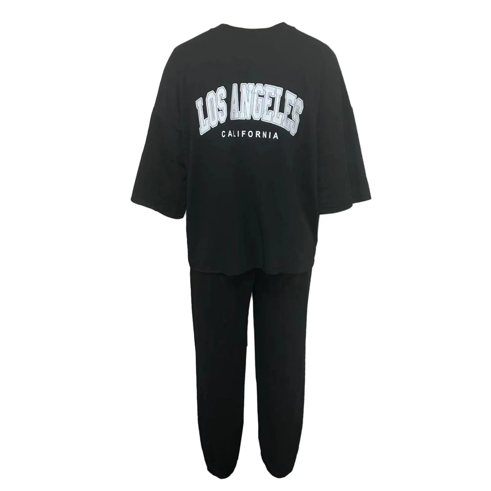 

Женский свитшот с длинным рукавом, пуловер с круглым вырезом, толстовка, свитшот, повседневные расклешенные брюки, комплект из двух предметов, Женский Рождественский костюм с брюками