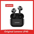 Новые оригинальные беспроводные наушники Lenovo LP40 TWS Bluetooth 5,0 двойное Стерео шумоподавление бас сенсорное управление длительный режим ожидания 230 мАч