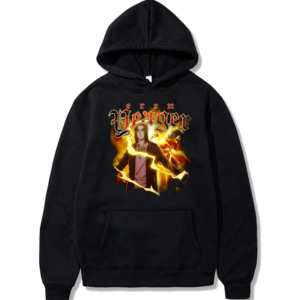 

2022 New Hot Anime Hoodie Men's Attack on Titan Sweatshirt Unisex Clothing Couple Manga Harajuku Hooded Pullover Japanese Tops