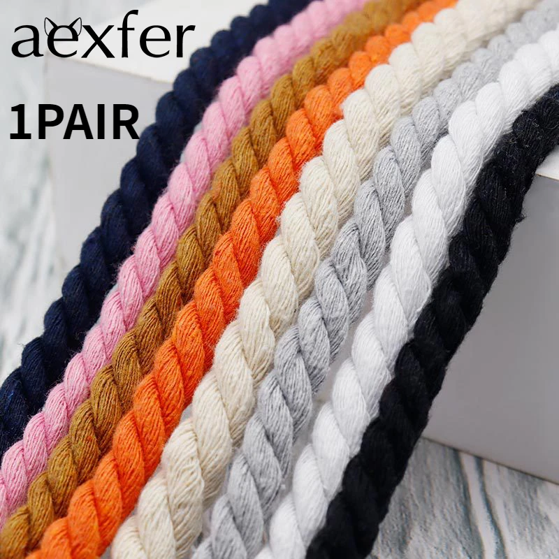 

New 10mm Width Round Linen Shoelaces for Sneakers Suitable Board Shoes Canvas AF1/AJ Shoe Rope Sport Shoelace Decoration 100cm