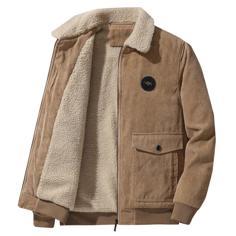 Abiti imbottiti in cotone da uomo autunno e inverno nuovi di alta qualità Peluche abiti da lavoro giacca a vento cappotto spesso