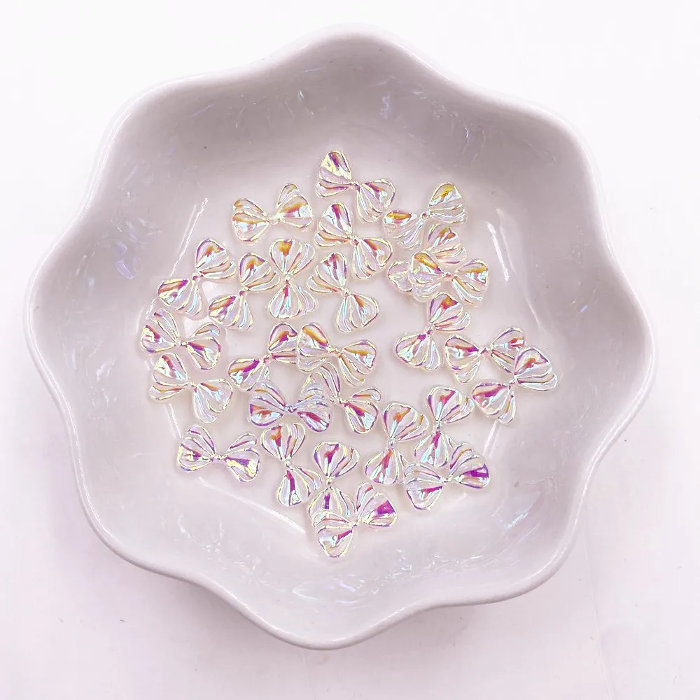 

100 шт. 6*11 мм AB прозрачный лук Стразы с плоским основанием украшение для скрапбукинга DIY аксессуары для маникюра ручная работа L062 * 2