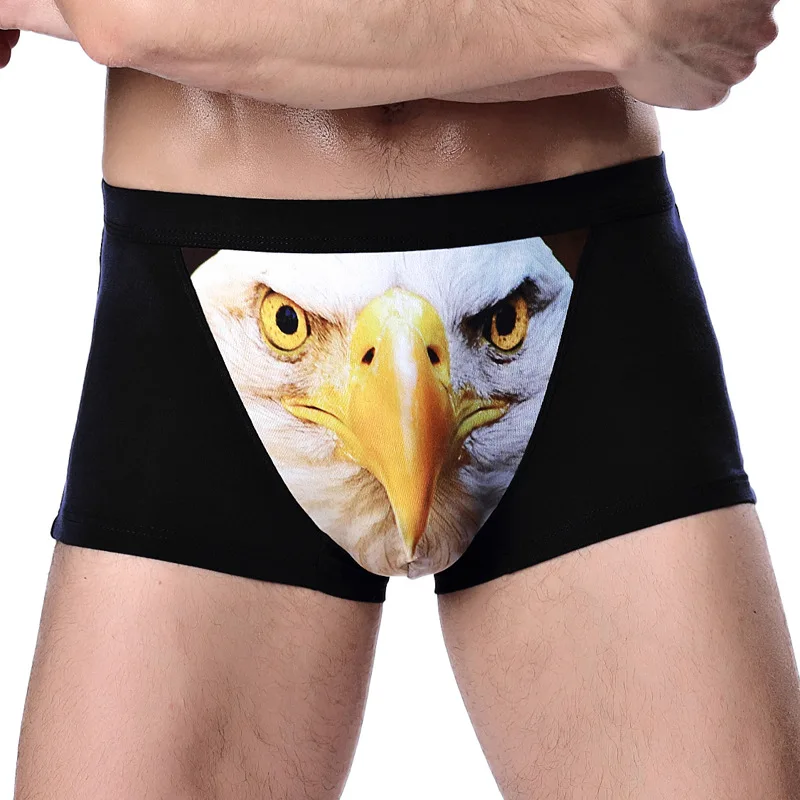 

3XL Eagle Panties for Men Modal Mens Underwear Boxers 3D Print Underpants Sexy Male Boxer Shorts Pouch Cartoon Large Sizes 2022