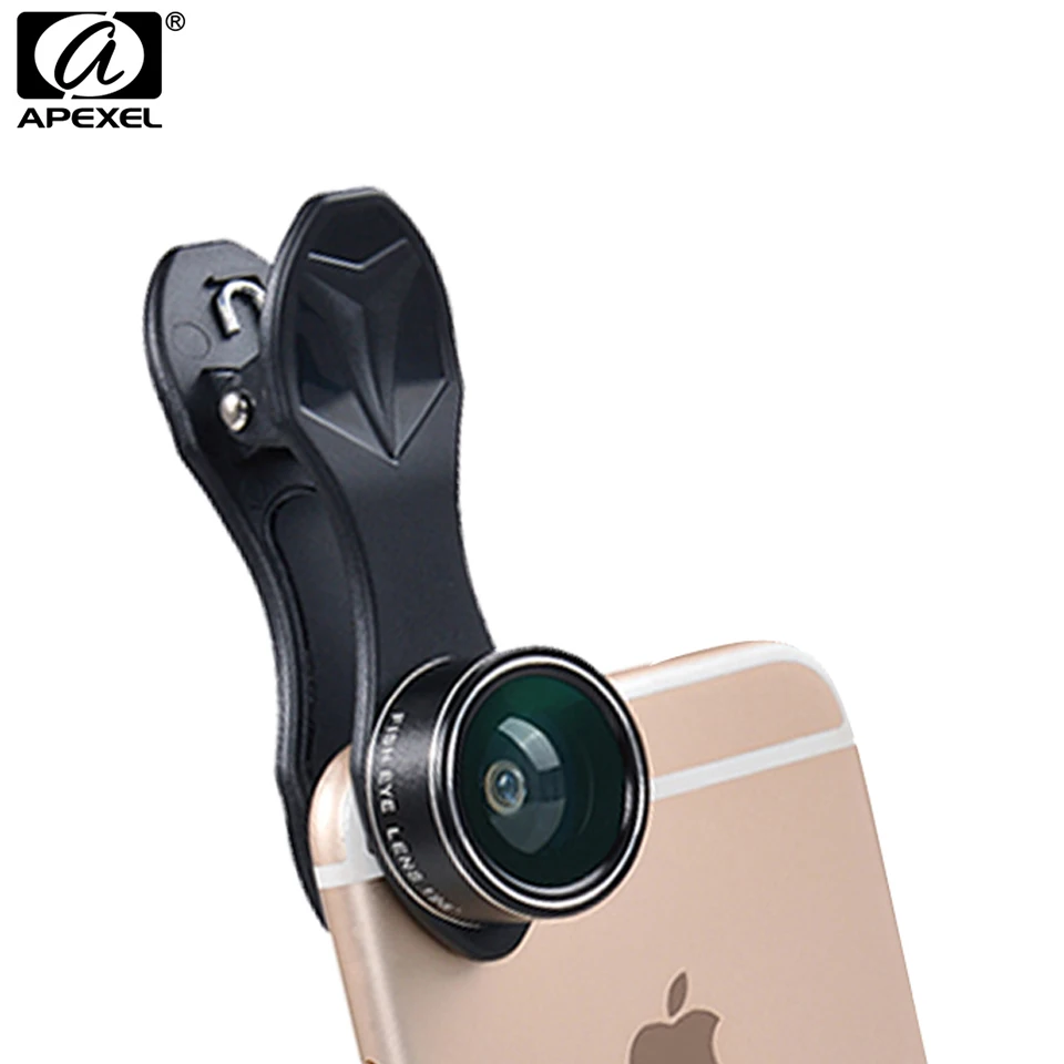 

Apexel 5 In 1 HD Phone Lens Kit Fisheye Lens+0.63x Wide Angle+15x Macro Lens+2X Telephoto Lens+CPL Lens for Huawei iPhone Oppo