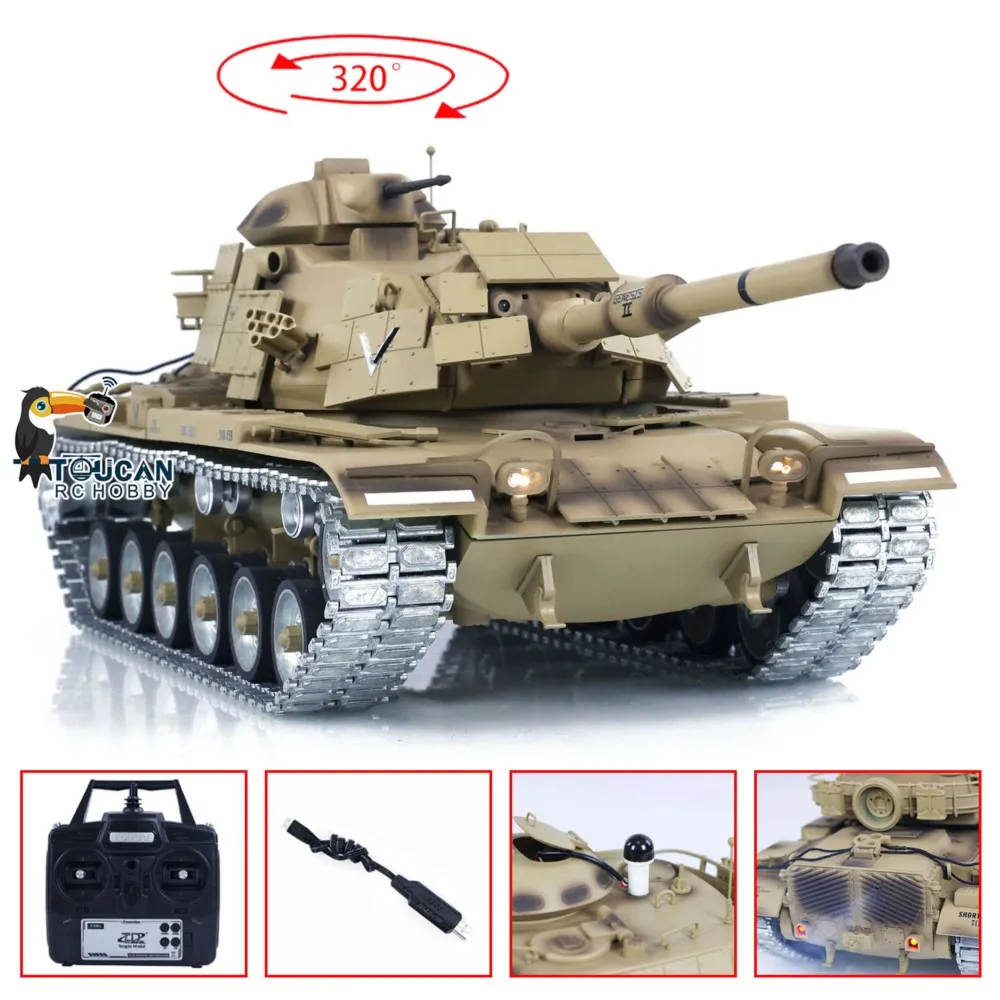 Фото Радиоуправляемый танк 1/16 TD RC Battle Tank M60A1 ERA USA, модель с металлическими колесами и гусеницами, внедорожник, подарок TH23290 №3