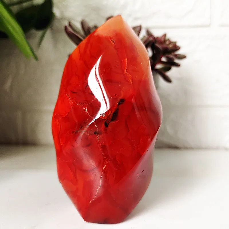 

Натуральный камень красный агат пламя Кристалл Lce кремовый фонарь духовная энергия Исцеление и фэн-шуй украшение комнаты дома