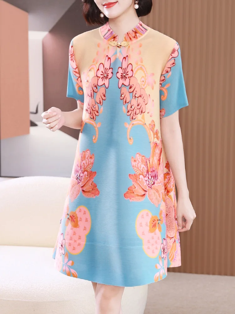 

Женское плиссированное платье, длинное платье большого размера с рукавами, весна-лето 2023