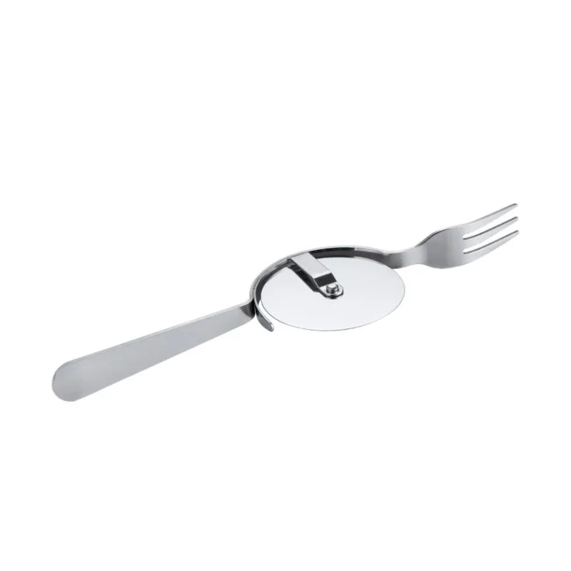 

2022Pizza Cutter Knife with Fork Stainless Steel Portable Dual-Use for Pizza, Pies, Waffles and Dough Cookies Baking Tools