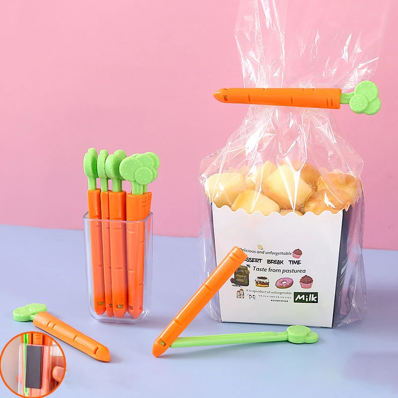 

Уплотнительные щипцы пищевые зажимы для мешков Мультяшные влагостойкие зажимы в форме моркови свежее уплотнение зажим кухонные аксессуар...