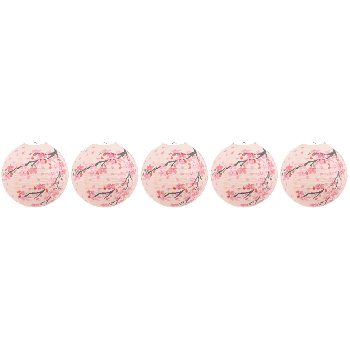 

5 PCS Paper Lanterns Japanese Indoor Props Plum Pendants Hanging Ornaments Party Favors Chinese Decoration