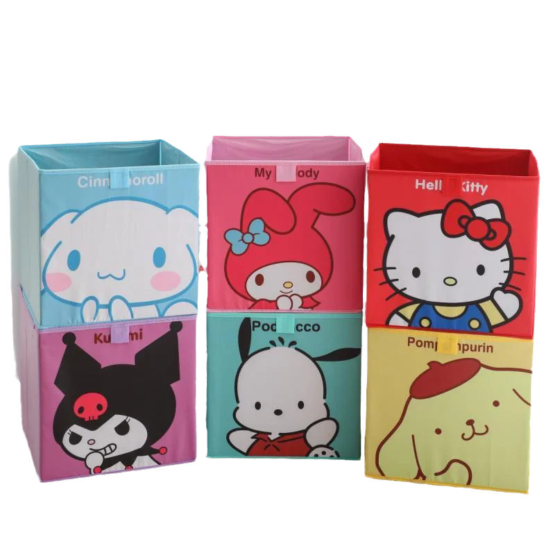 

Kawaii Sanrio, Hello Kitty oroll My Melody Складной Настольный ящик для хранения аниме девушка сердце большой емкости косметический Органайзер