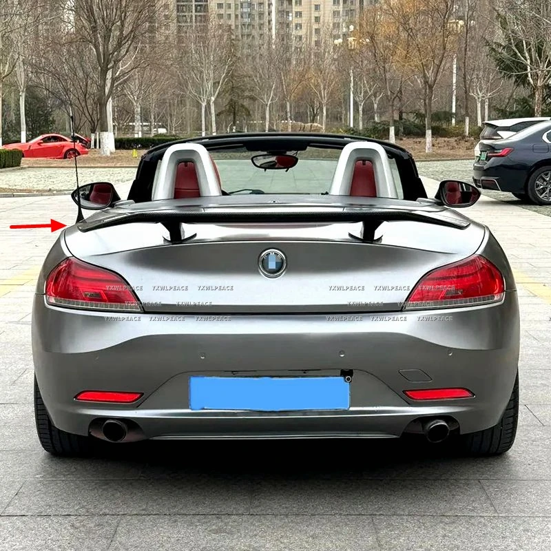 Фото Для BMW Z4 E89 2009-2016 гг., ABS глянцевый черный и углеродное волокно, задний спойлер на багажник, автомобильные аксессуары №4