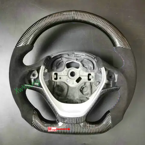 Ручной автомобильный руль из 100% настоящего углеродного волокна для BMW F30 F35 F20 F22 F32 320 328 328i 335 (без лопастных переключателей)
