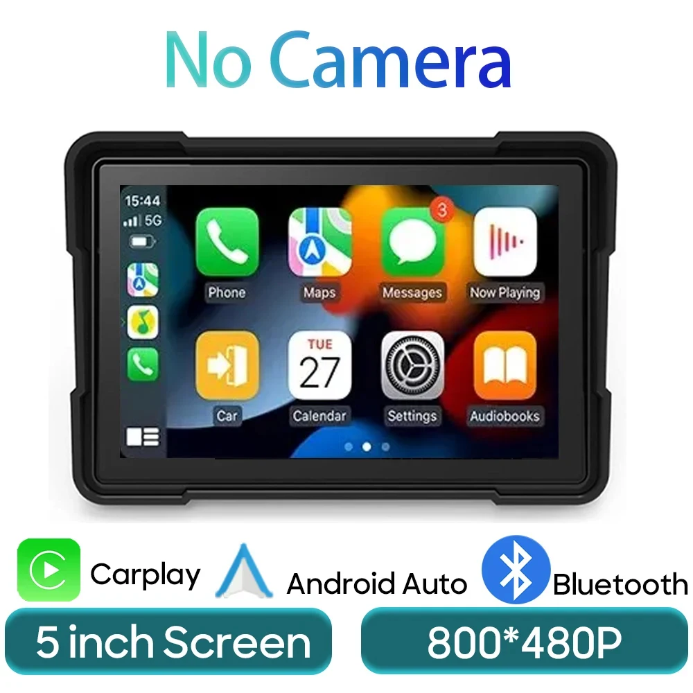 

5-дюймовый Carplay для экрана мотоцикла, умный экран, водонепроницаемый беспроводной Android, авто, приборная панель, видеорегистратор, монитор, навигация, GPS, TPMS, Wi-Fi