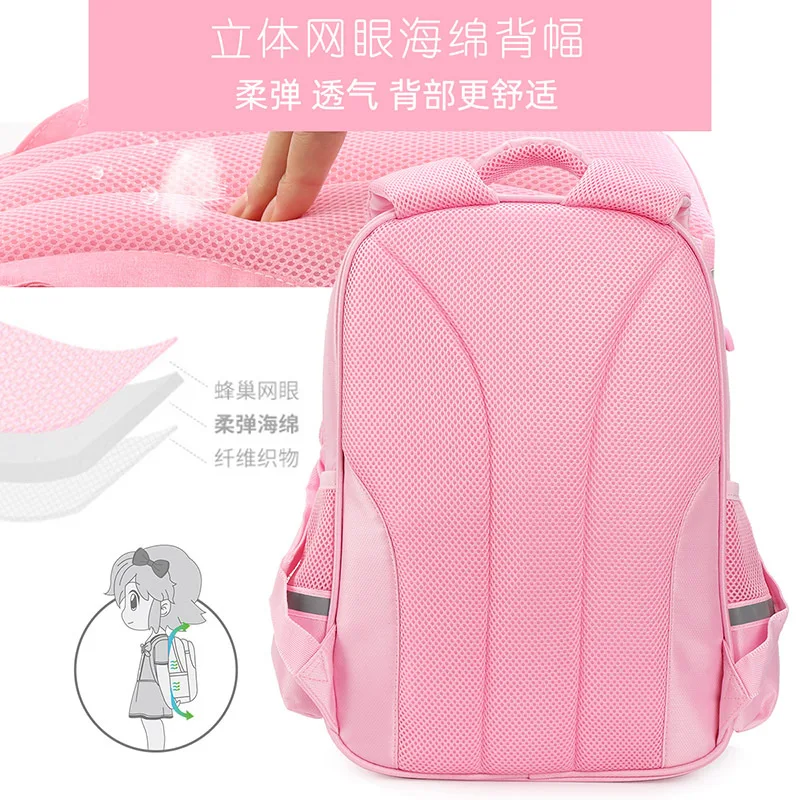 Hello Kitty Primary School Student Schoolbag 1-3-5 Grade Children Cartoon Waterproof and Lightweight Backpack