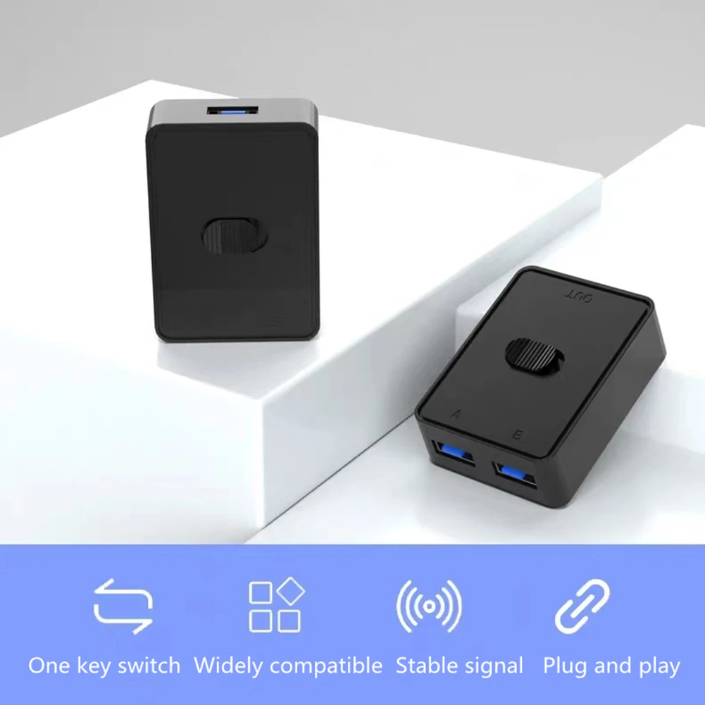USB-переключатель 5 Гбит/с, KVM usb-хаб 2 в 1, USB 3,0 переключатель, селектор USB 3,0, двухсторонний Sharer для принтера, клавиатуры, мыши, совместного использования