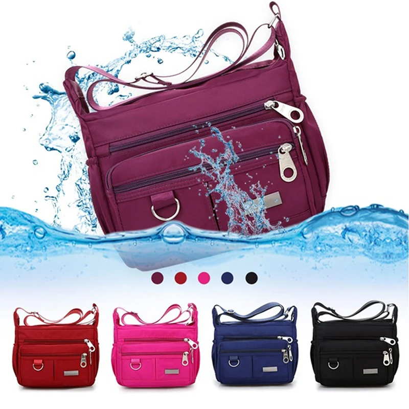 2022 Women Handbags Oxford Canvas Shoulder Messenger Bags Nylon Waterproof Zipper Crossbody Bags Purses Handbags Bolso Mujer