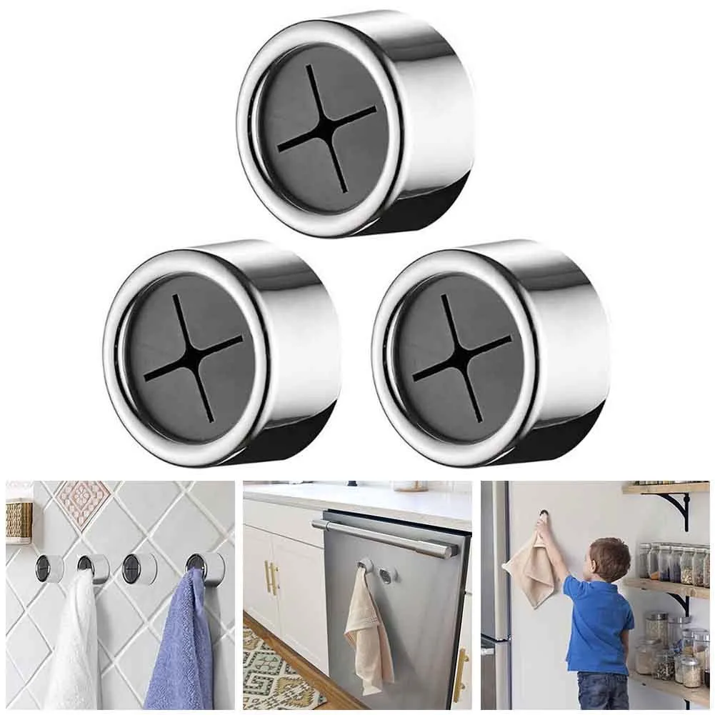 

3pcs Towel Holder Storage Racks Sucker Wall Rack Washing Cloth Rag Hook Free Punch Hanger Hand Towel Dish Rack Cleaning Tool