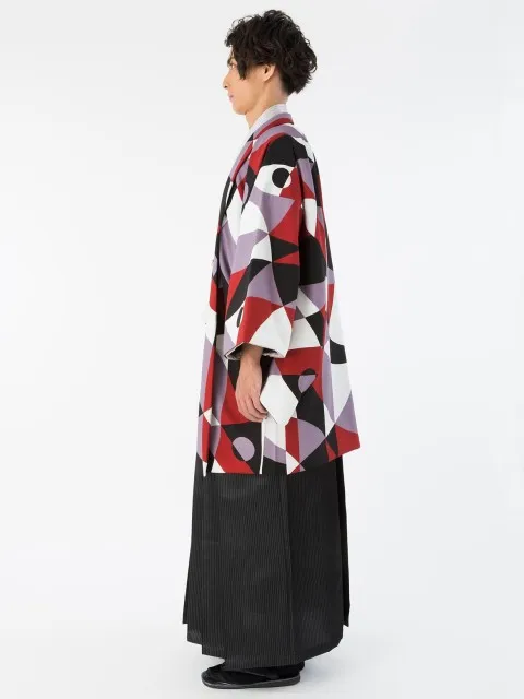 Японское кимоно с поясом мужской деловой костюм и хакама свадебный комплект из 4