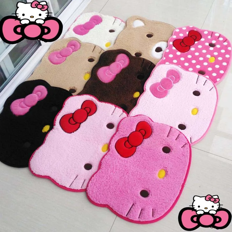 

Kawaii Sanrio Hello Kittys плюшевый ковер аниме спальня Bathromm милый ковер для детей девочки гостиная дверь коврик декор домашняя посуда