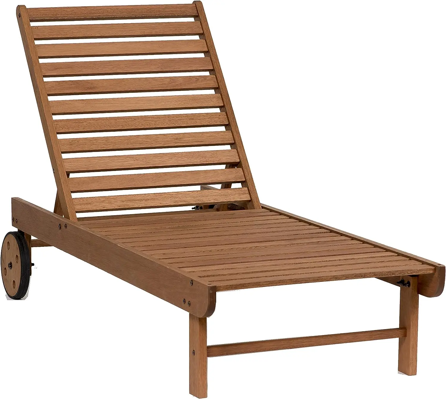 

1-Piece Poolside Chaise Lounger | Eucalyptus Wood | Ideal for Outdoors and Indoors, 72Lx26Wx38H