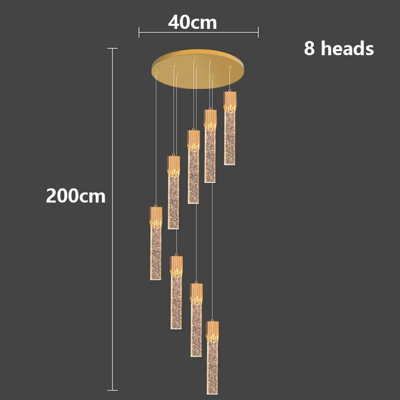 

Современное украшение дома, хрустальная люстра, лестница, подвесной светильник, подвесные светильники для гостиной, внутреннее освещение