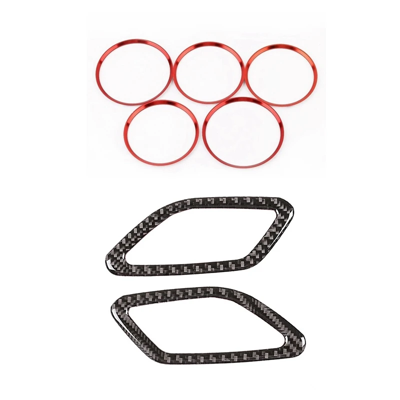 

2 Set Car Accessories: 1 Set Car Air Condition Air Vent Outlet Ring Trim & 1 Set Air Condition Outlet Decor Cover Trim