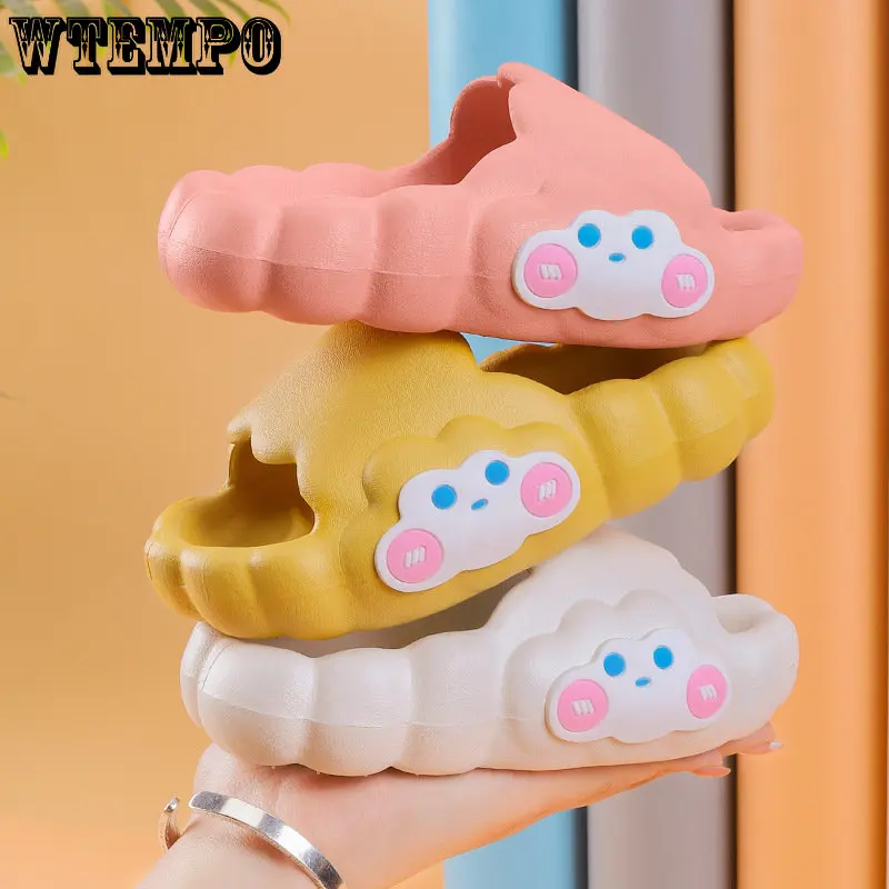 WTEMPO Children's Slippers Cloud Summer Home Bathroom Soft Bottom Anti-slip Shoes Flat Bottom Outside Wear Sandals Wholesale