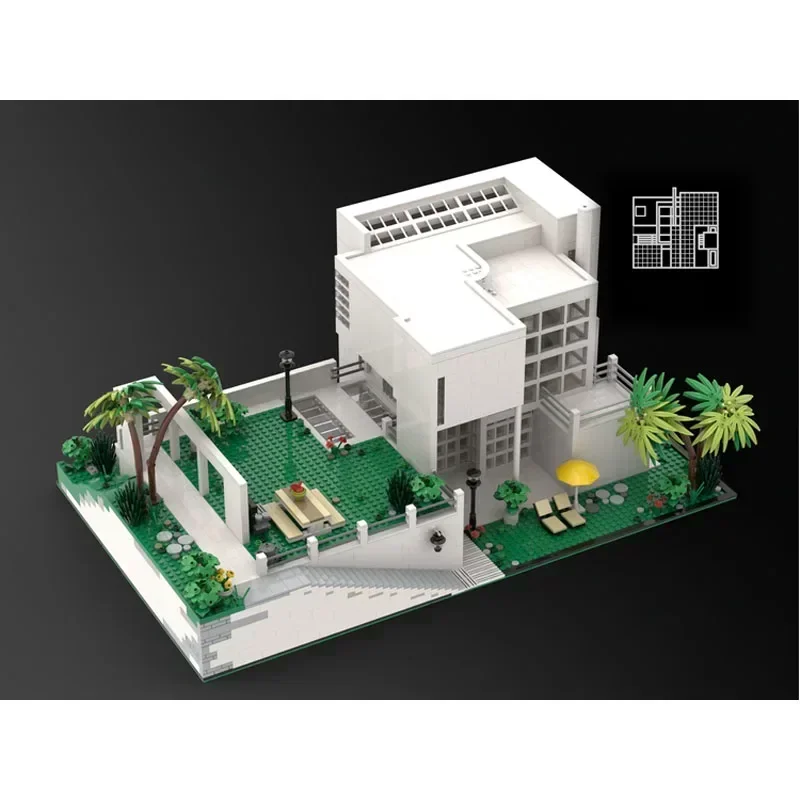 MOC-86714 Giovannitti House of Richard Meier собранный строительный блок модель 4066 детали детская