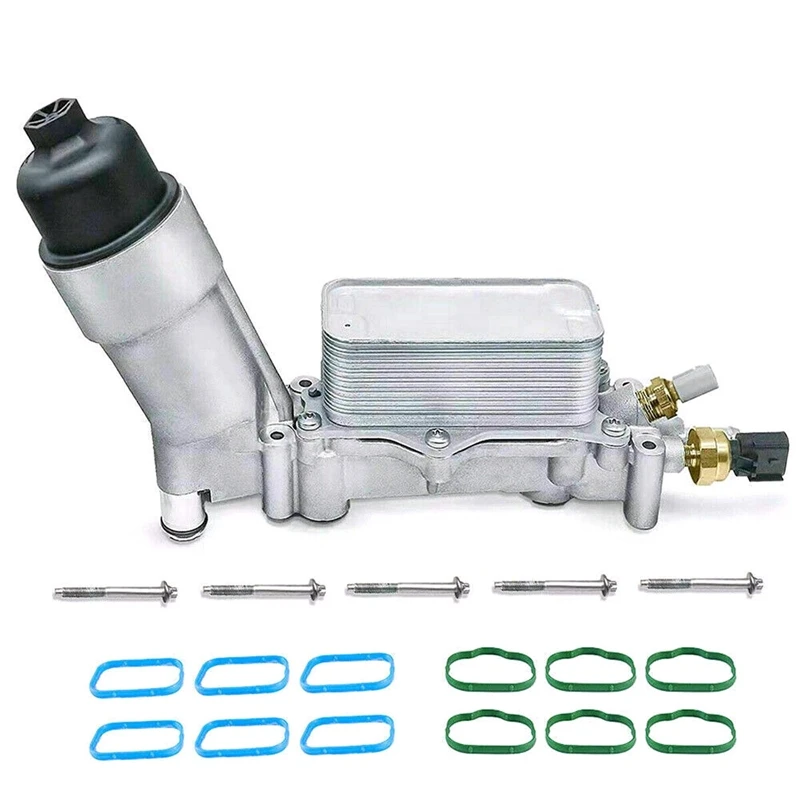 Upgraded Aluminum Housing Oil Filter Assembly Kit For 11-16 Jeep Dodge Chrysler 68105583AA, 68105583AB