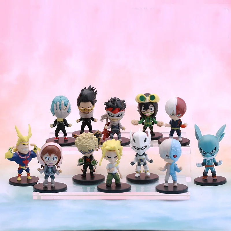 12 шт./компл. фигурки героев моя геройская Академия мидория изюку бакугоу Katsuki Todoroki