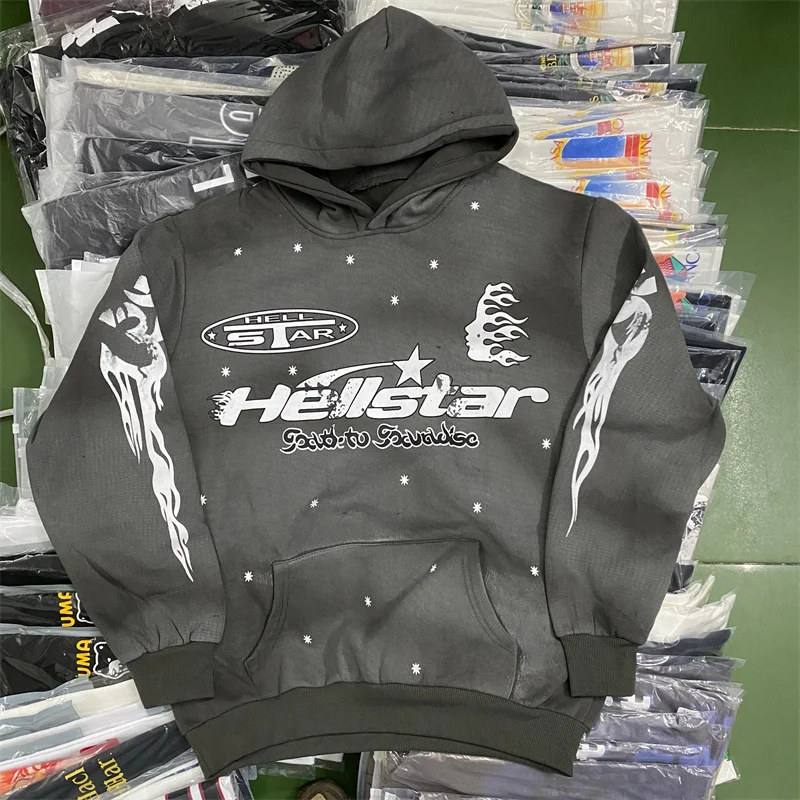 

Hellstar die High Street Printed Brushed Men's And Women's Sports Oversized die