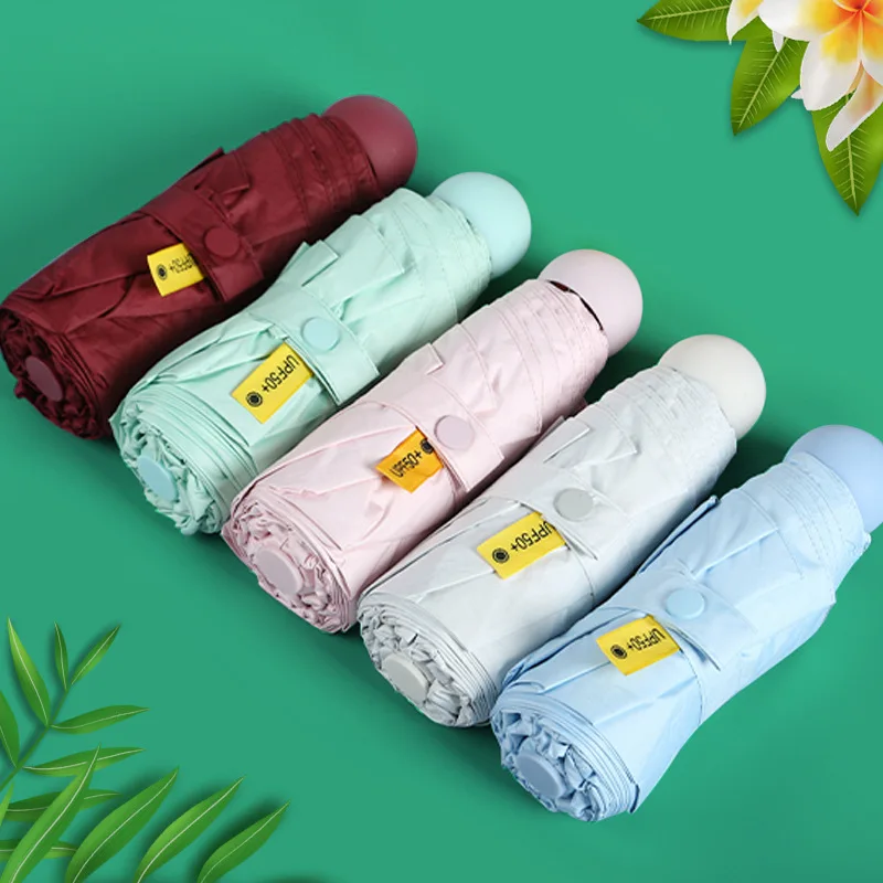 

Высококачественный автоматический зонт от дождя, Женский трехскладной зонт, ветрозащитный однотонный зонт, женский водонепроницаемый