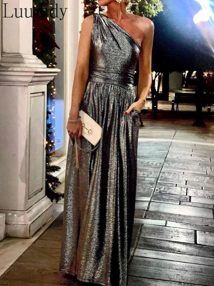 

Women One Shoulder Ruched Party Dress