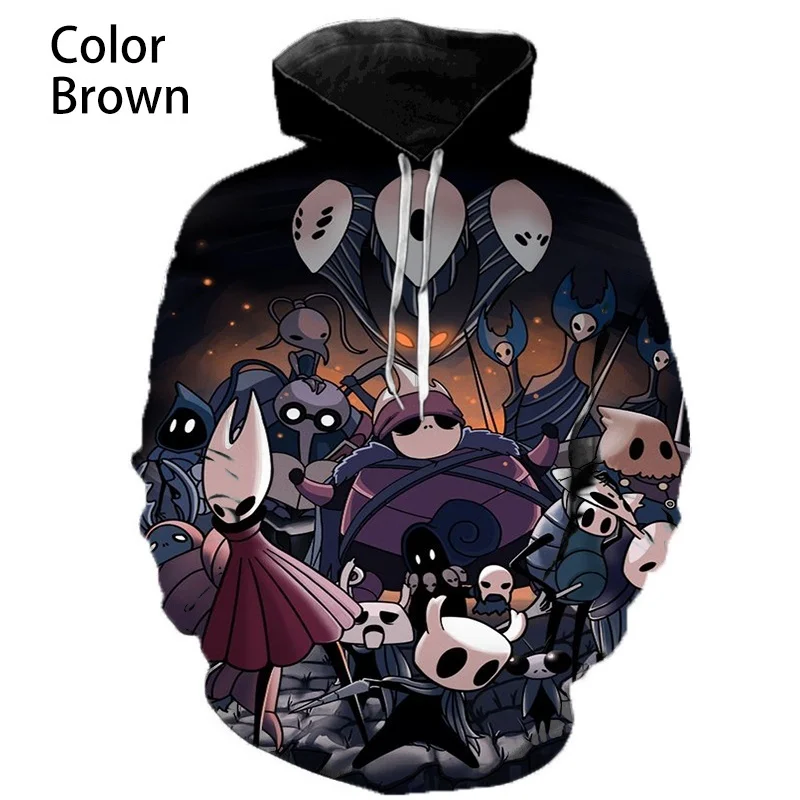 2023 Fashion Games Hollow Knight 3D Print Sweater Hoodie Hip Hop Autumn Streetwear Hoodie Couples Clothes Lovely Hoodie