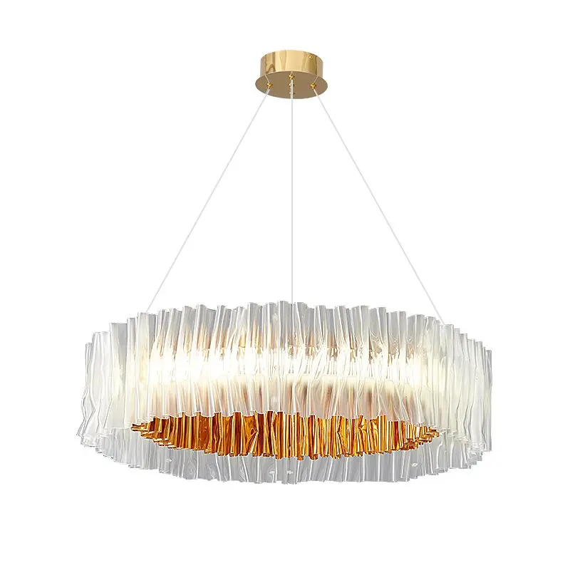 

Декор для комнаты, светодиодная художественная люстра, Подвесная лампа, современная волна, столовая, хром, стекло, украшение для гостиной