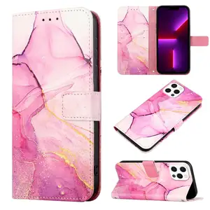 luxury marble flip leather phone cases for iphone 13 12 mini 11 promax xr x xs se 2020 6 7 8plus fundas shockproof stand cover free global shipping