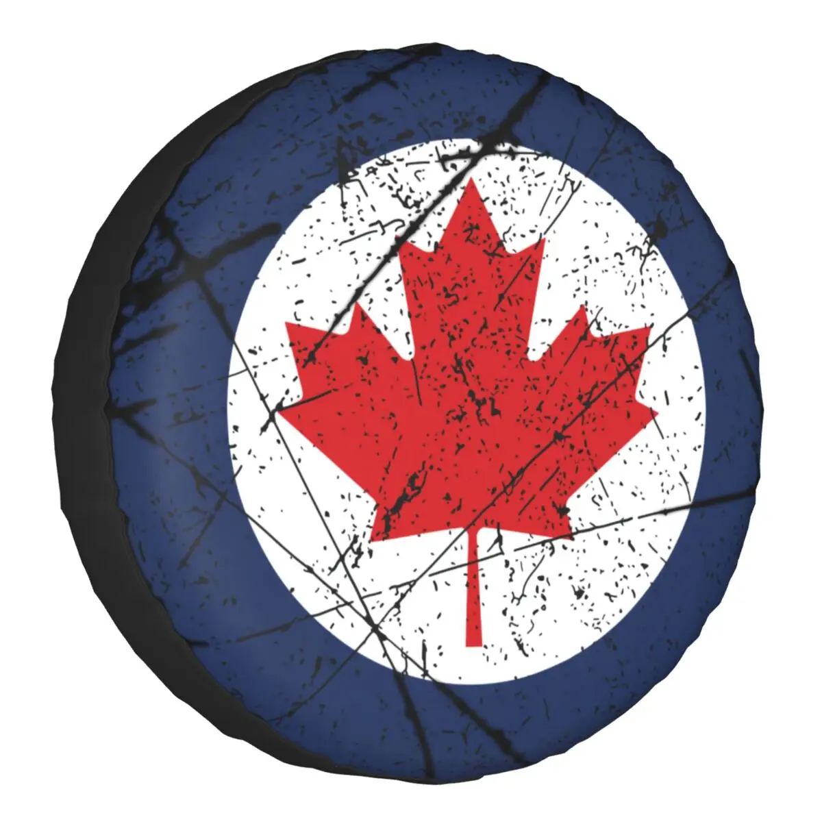 

Canada Flag Roundel Spare Wheel Tire Cover for Pajero Canadian Coat Of Arms Jeep RV SUV 4WD Vehicle Accessories 14-17 Inch