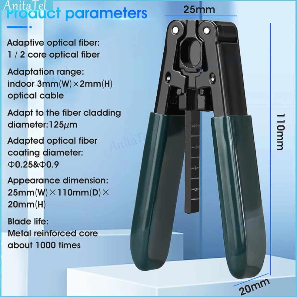 

Fiber Drop Cable Stripper Fiber Optic Stripping Tool FTTH Fiber Optic Cable Stripper Stripping Plier Optical Plier Drop Stripper