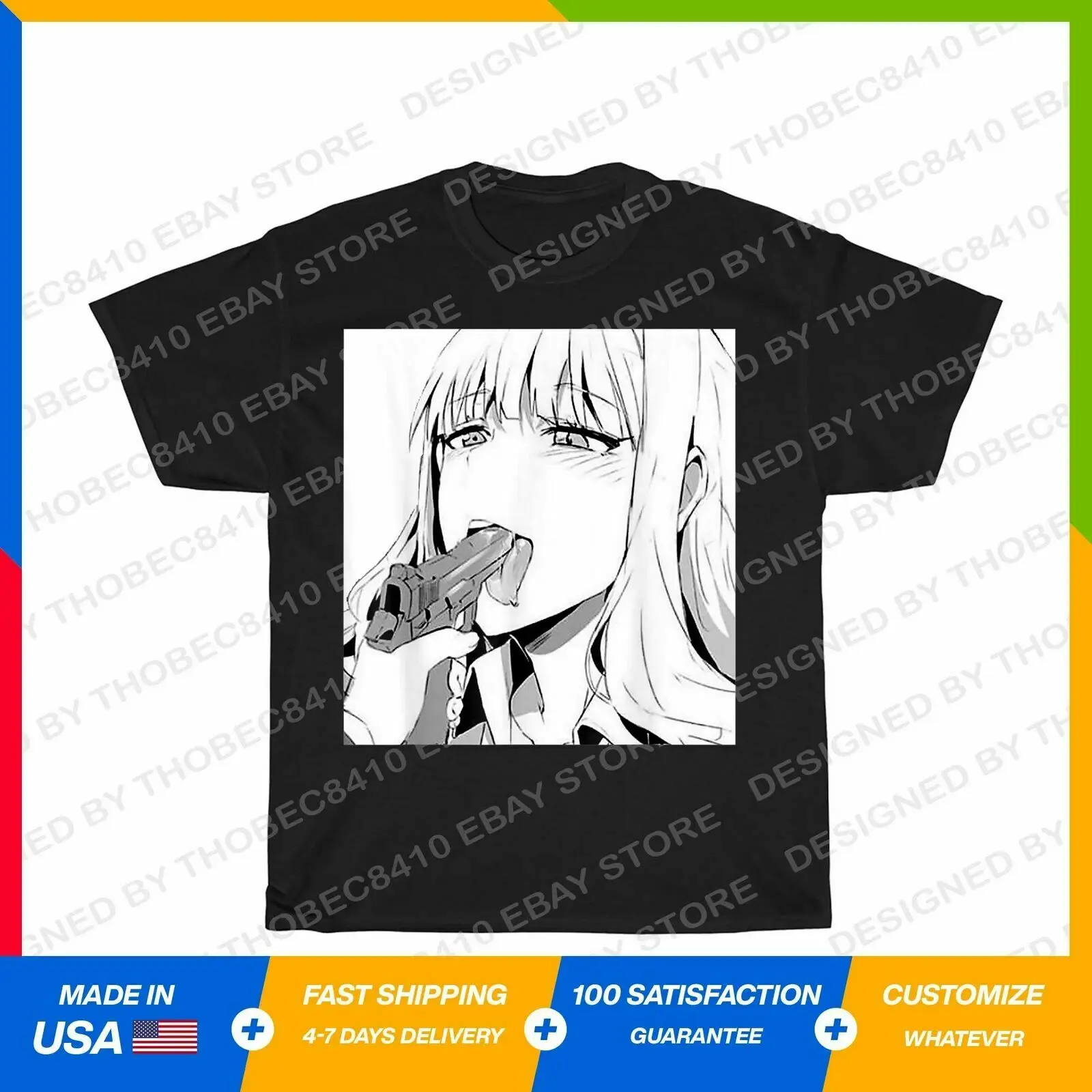 

Lewd Anime Girl Ecchi Otaku Waifu T-Shirt S-3XL Gift For Fan