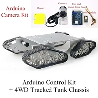 t900 4wd video monitor tank chassis with openwrt router hd camera from esp8266 nodemcu development boarddriver board kit